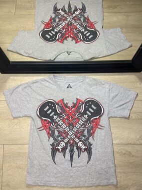 Y2K 2000s Boys Tribal Guitar Affliction Style Shirt